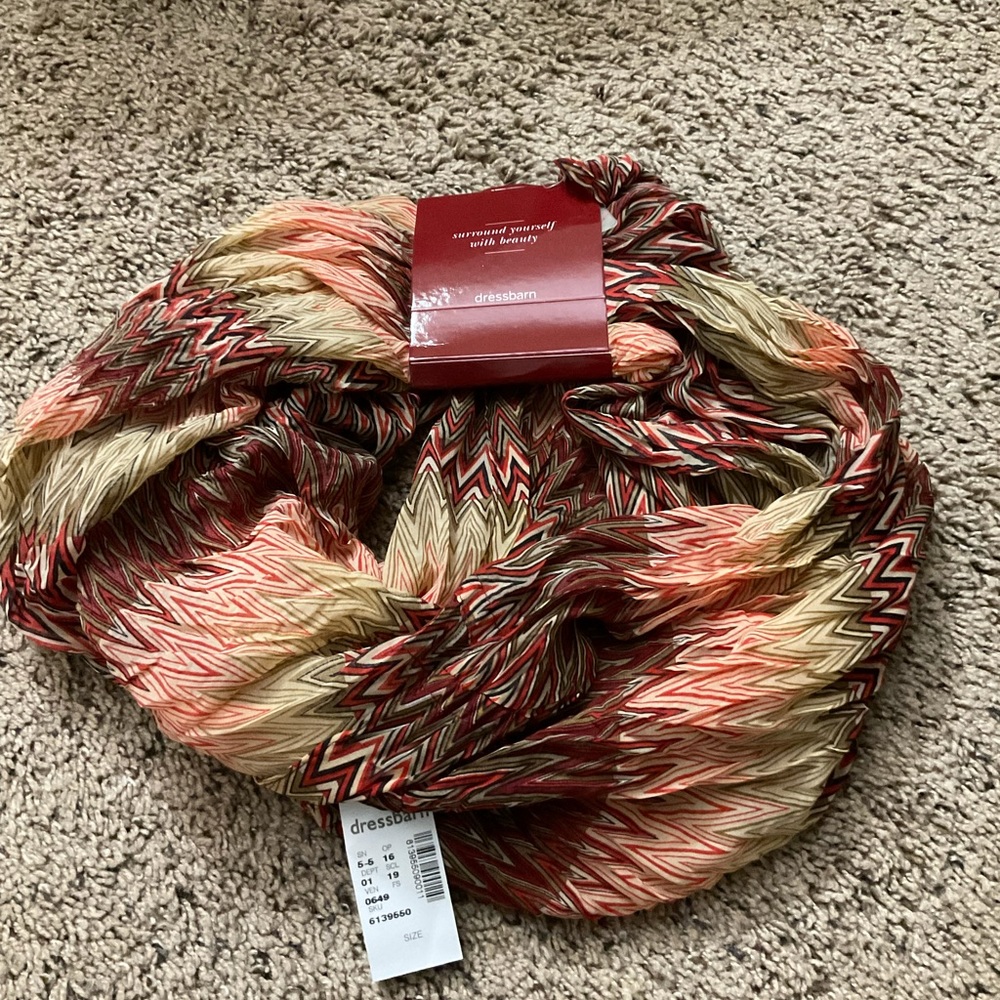 Fall colors infinity scarf